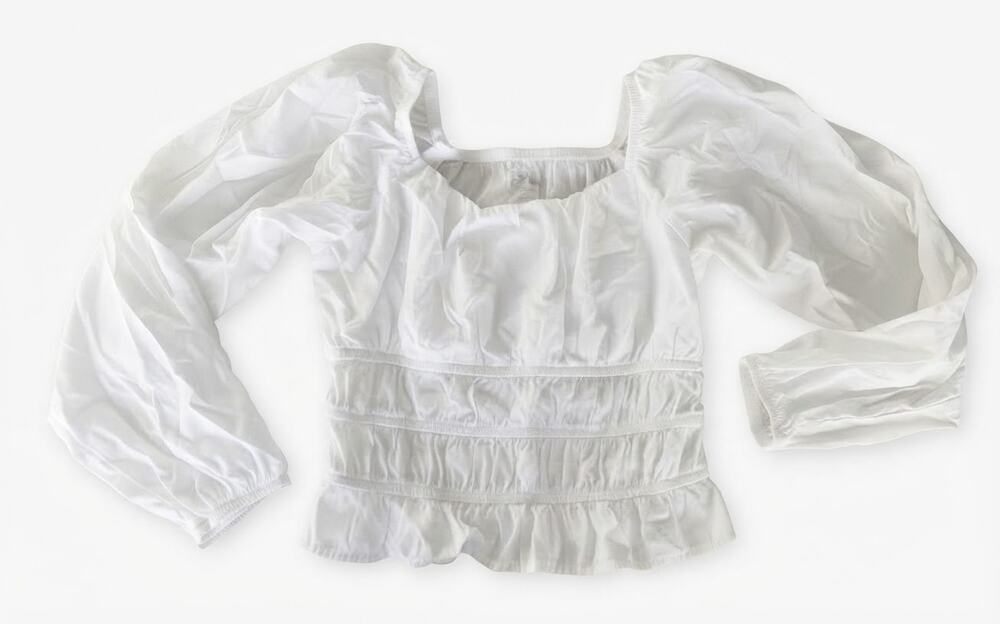 White Milkmaid Peasant Renaissance Pirate Top